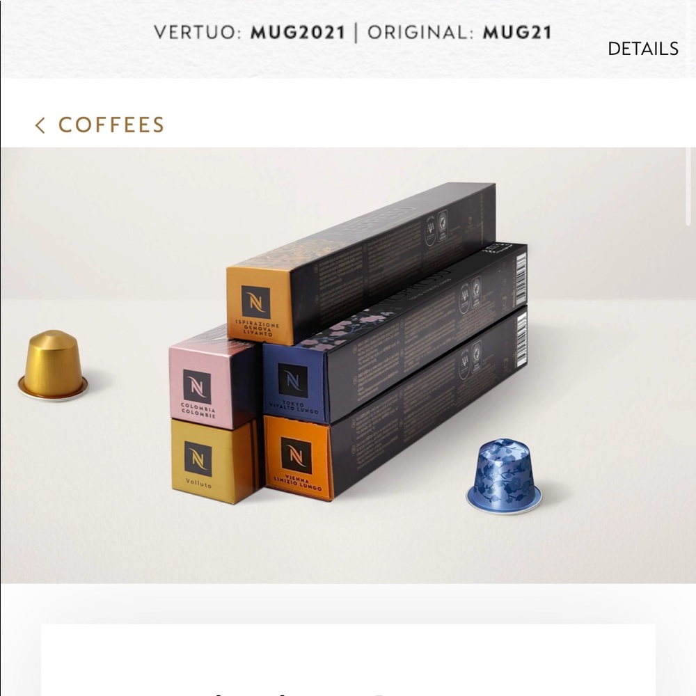 Nespresso original capsules
